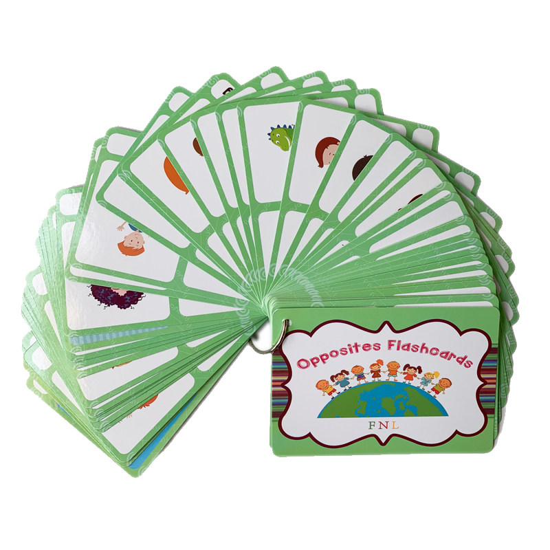 Kids Home Education - The 100 Groups Opposites Flashcards English