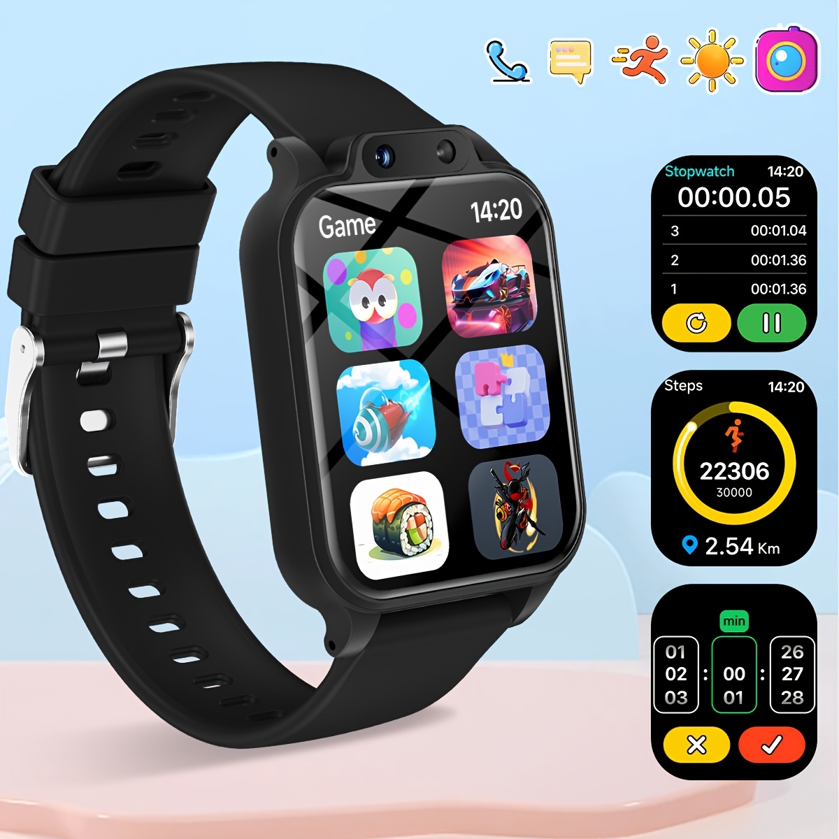 Kids Education Steps - Youngsters's Smart Watch with 18 Educational