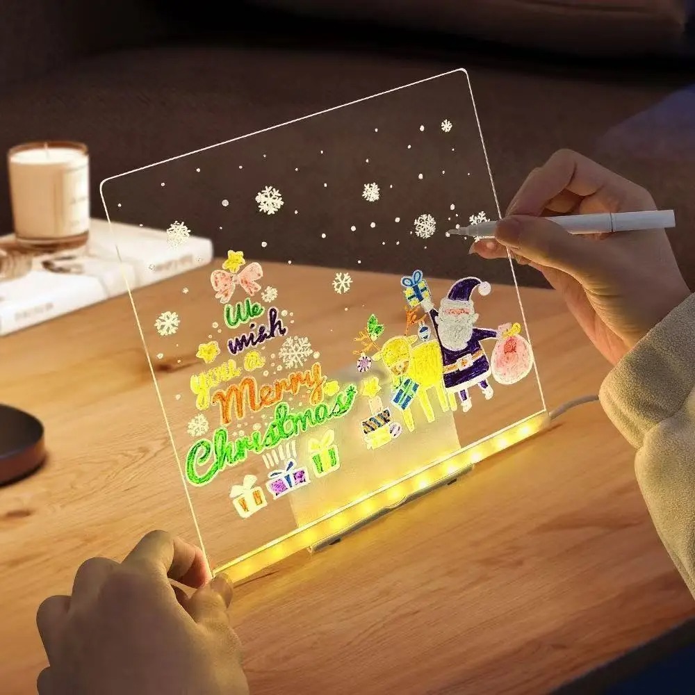 Kids Education Fun - Magic Glow Kids Drawing Board: Reusable