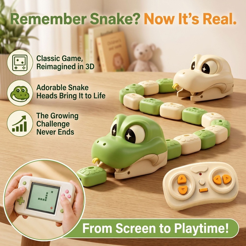 Kids Home Education - Remote Controlled Greedy Snake Magnetic Attachment
