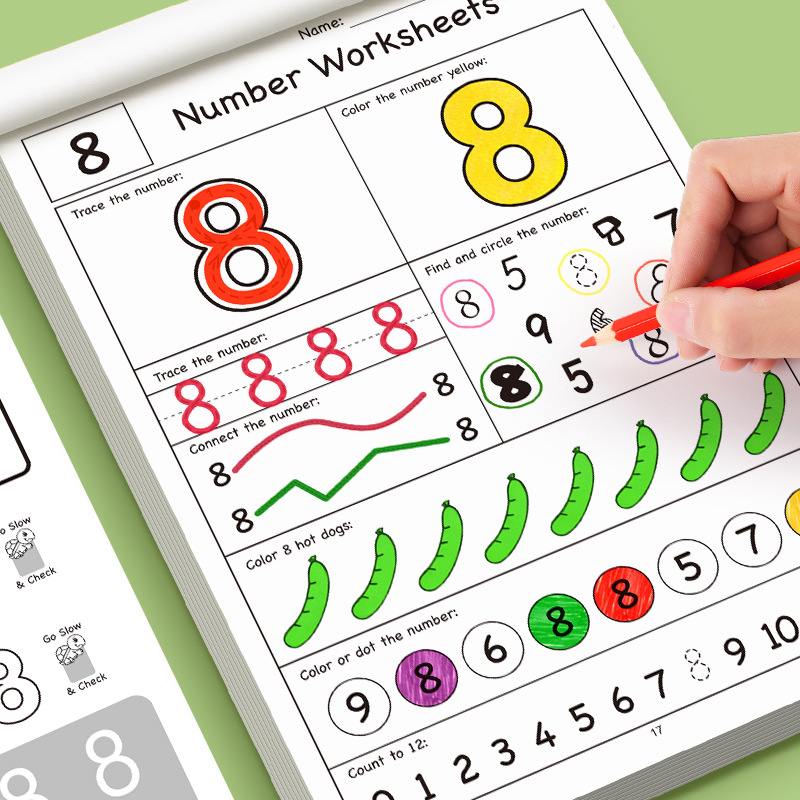 32-Page Illustrated Math Workb - Learning Workbook Preschool ulasan dan harga