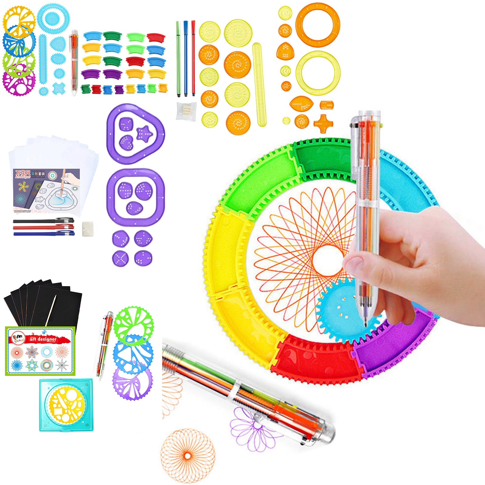 Colorful Spirograph Set Kids M - Kids Education Drawing ulasan dan harga