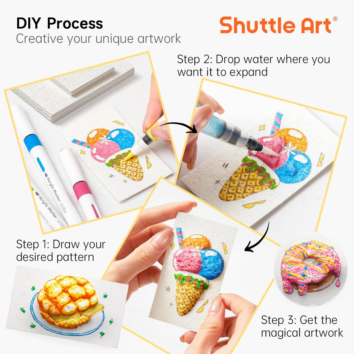 3D Puffy Foam Texture Painting - Kids Education Drawing ulasan dan harga