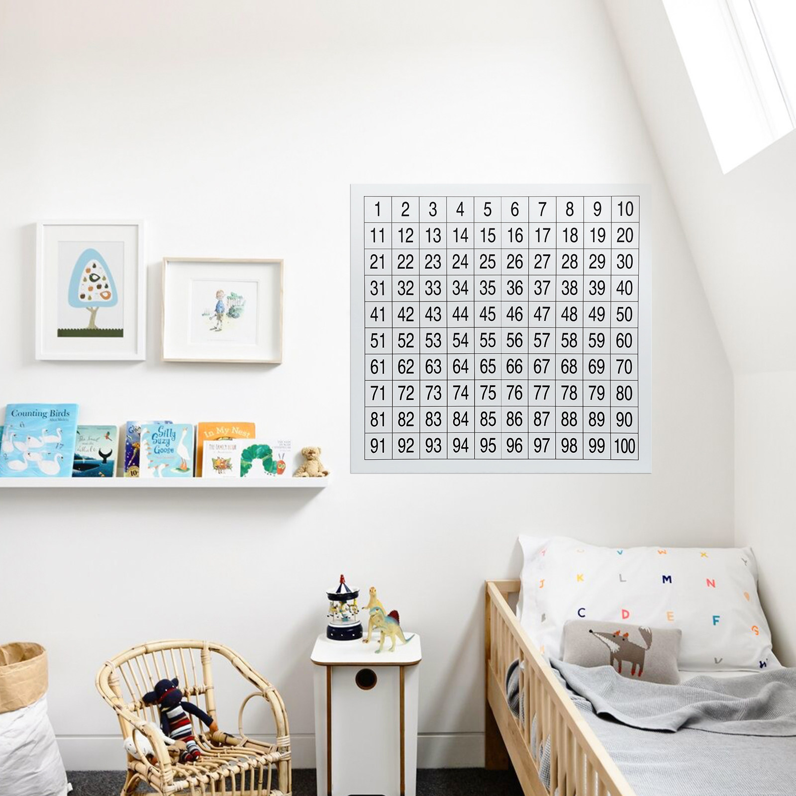 1Set Numbers Wall Chart 1-100  - Kids Education Charts ulasan dan harga