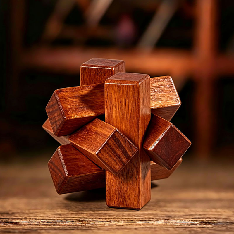 Wooden Knot Puzzle IQ Logic Tr - Kids Education Fun ulasan dan harga