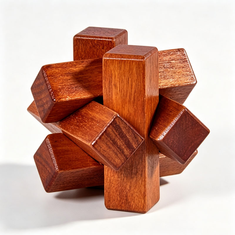 Wooden Knot Puzzle IQ Logic Tr - Kids Education Fun ulasan dan harga