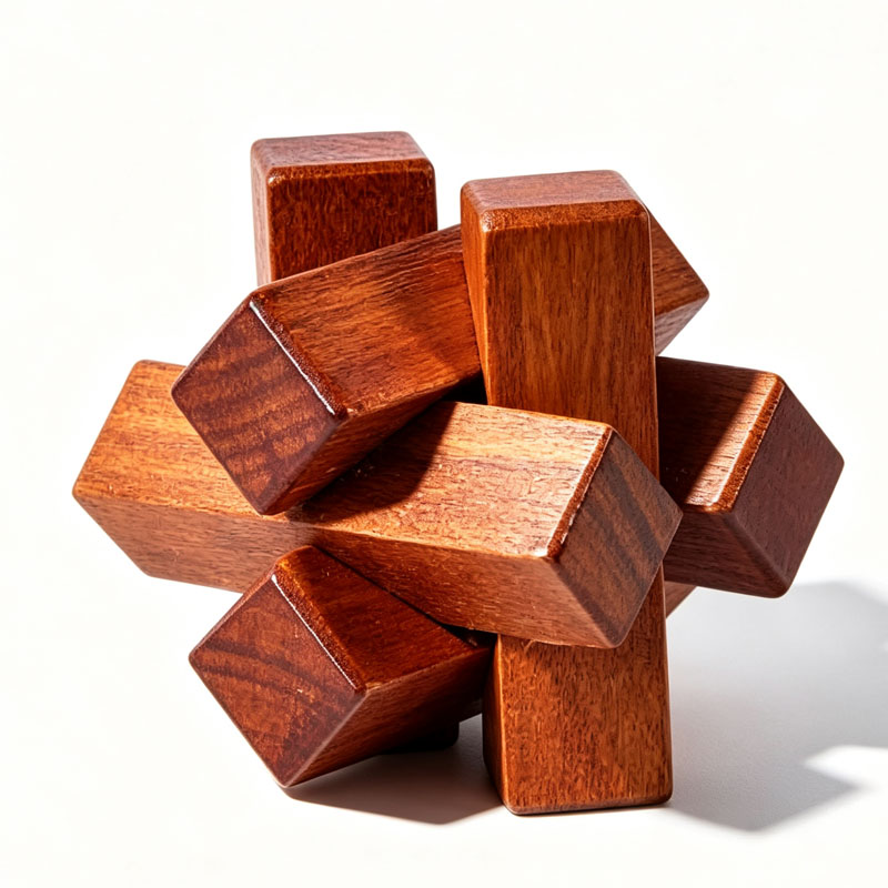 Wooden Knot Puzzle IQ Logic Tr - Kids Education Fun ulasan dan harga