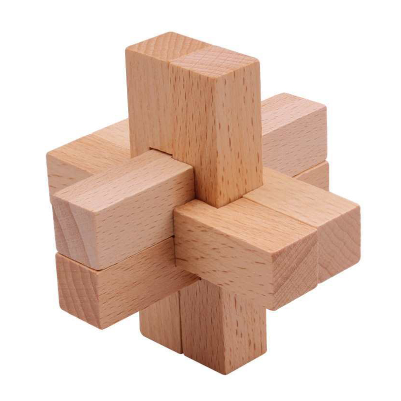 Wooden Luban Puzzle for Adults - Kids Education Fun ulasan dan harga