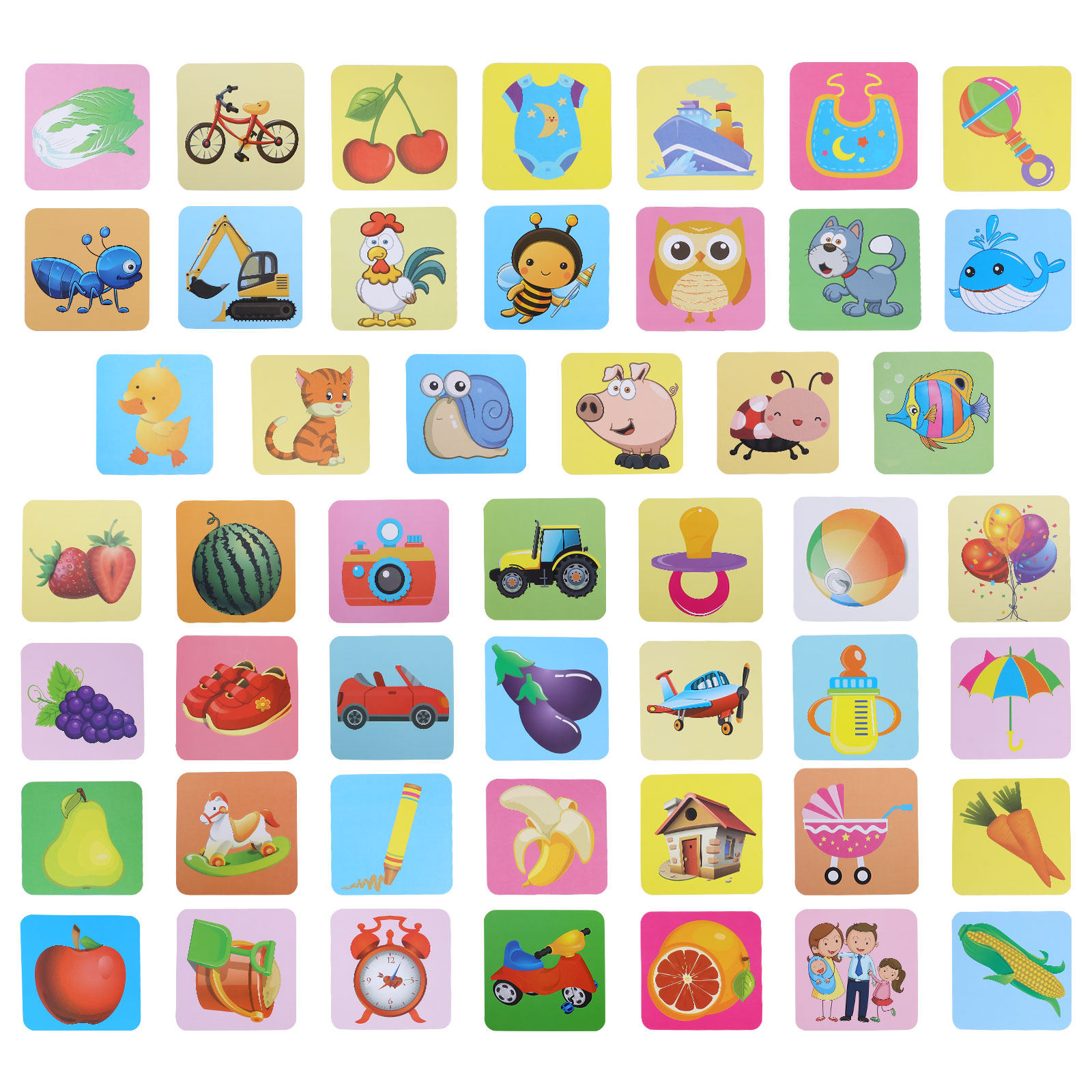 Visual Stimulus Cards Color Re - Kids Education Fun ulasan dan harga