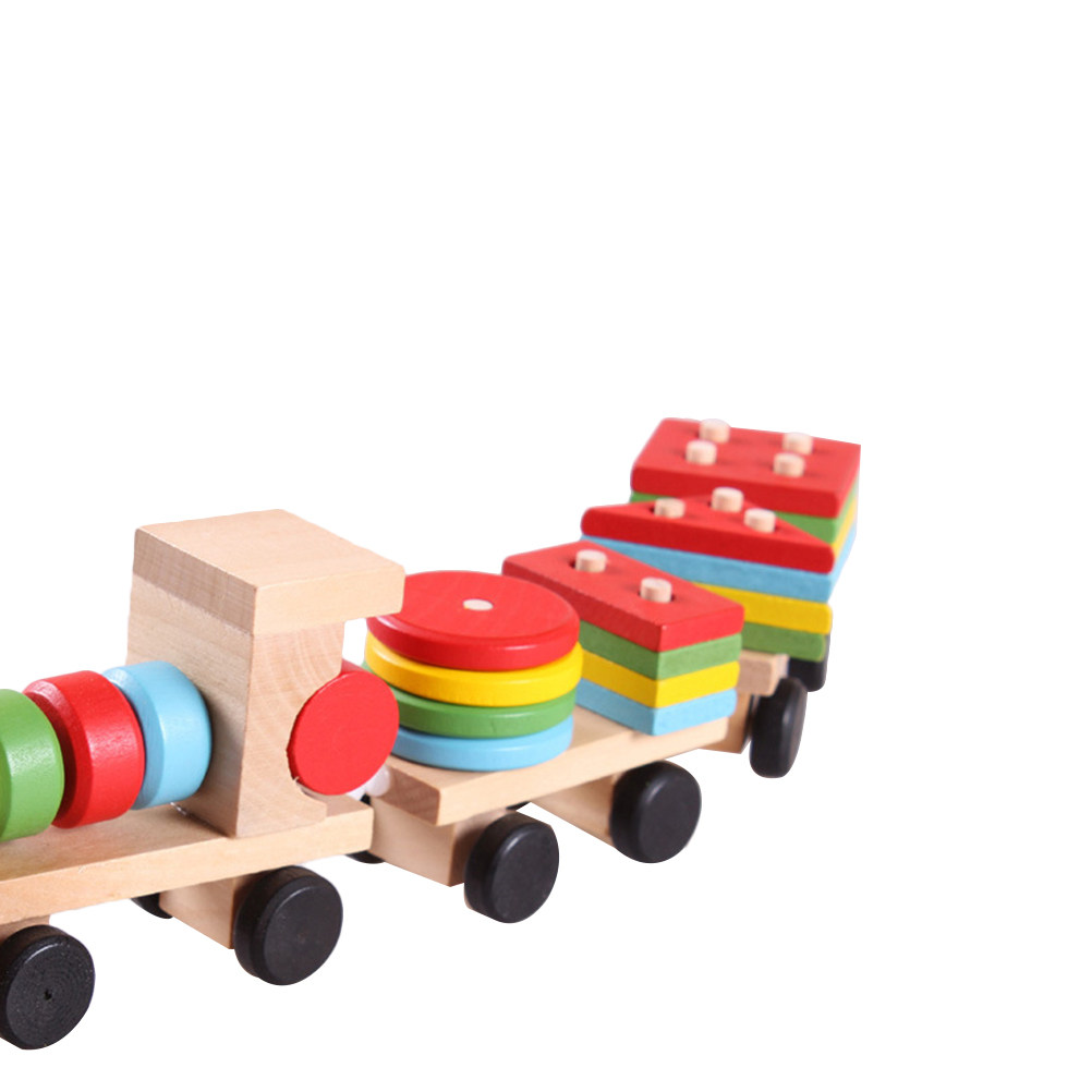 1Set Kids Wooden Train Three S - Kids Education Help ulasan dan harga
