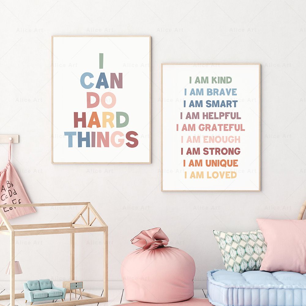 Affirmations for Kids Room Pos - Kids Education Quote ulasan dan harga