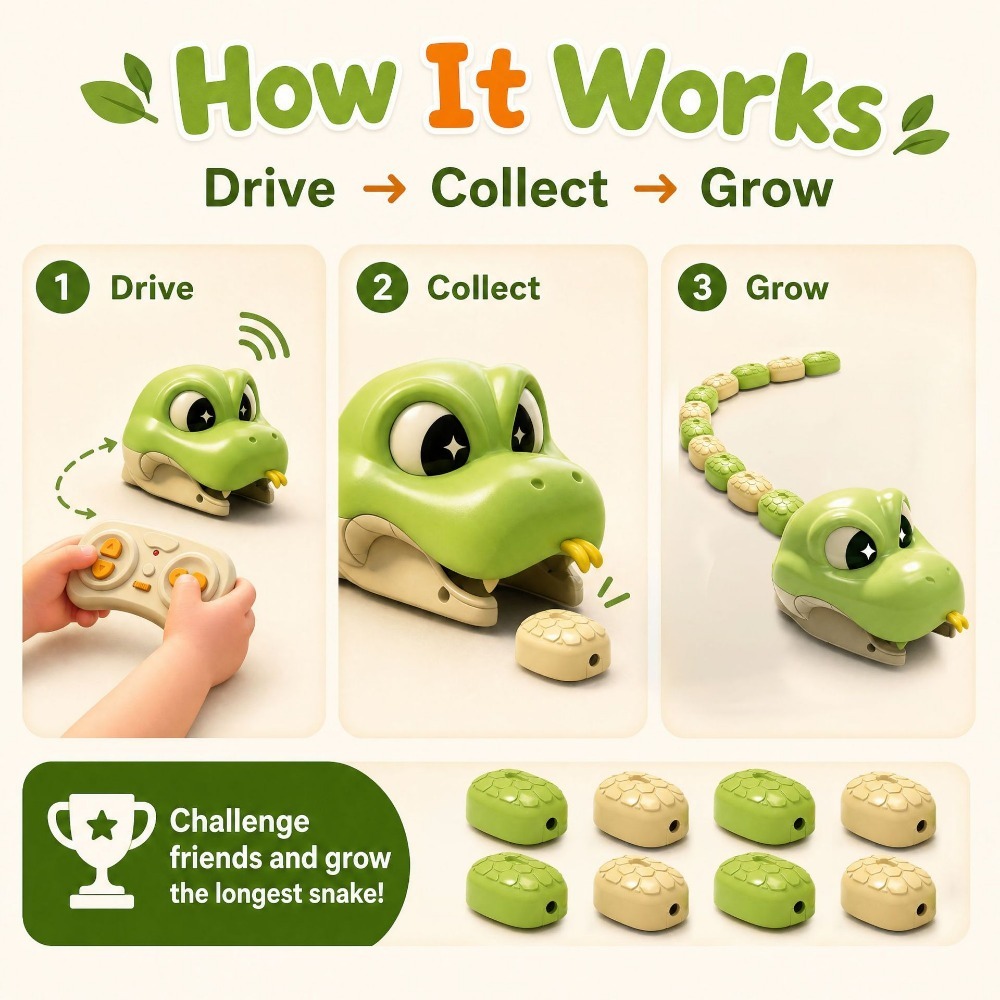 Remote Controlled Greedy Snake - Kids Home Education ulasan dan harga