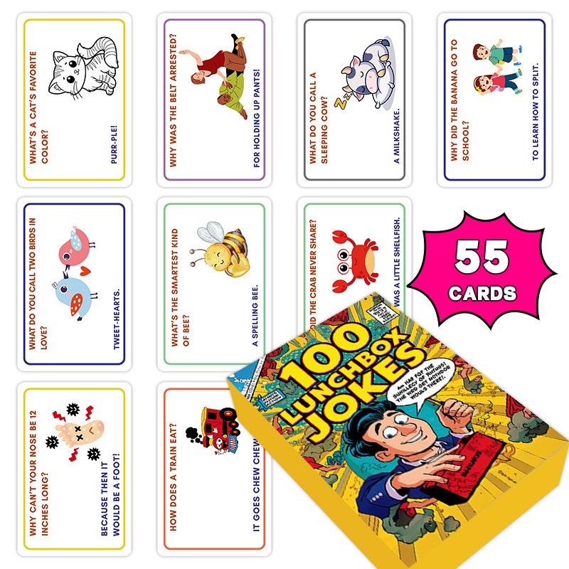 100 Lunchbox Jokes Cards Funny - Kids Education Questions ulasan dan harga