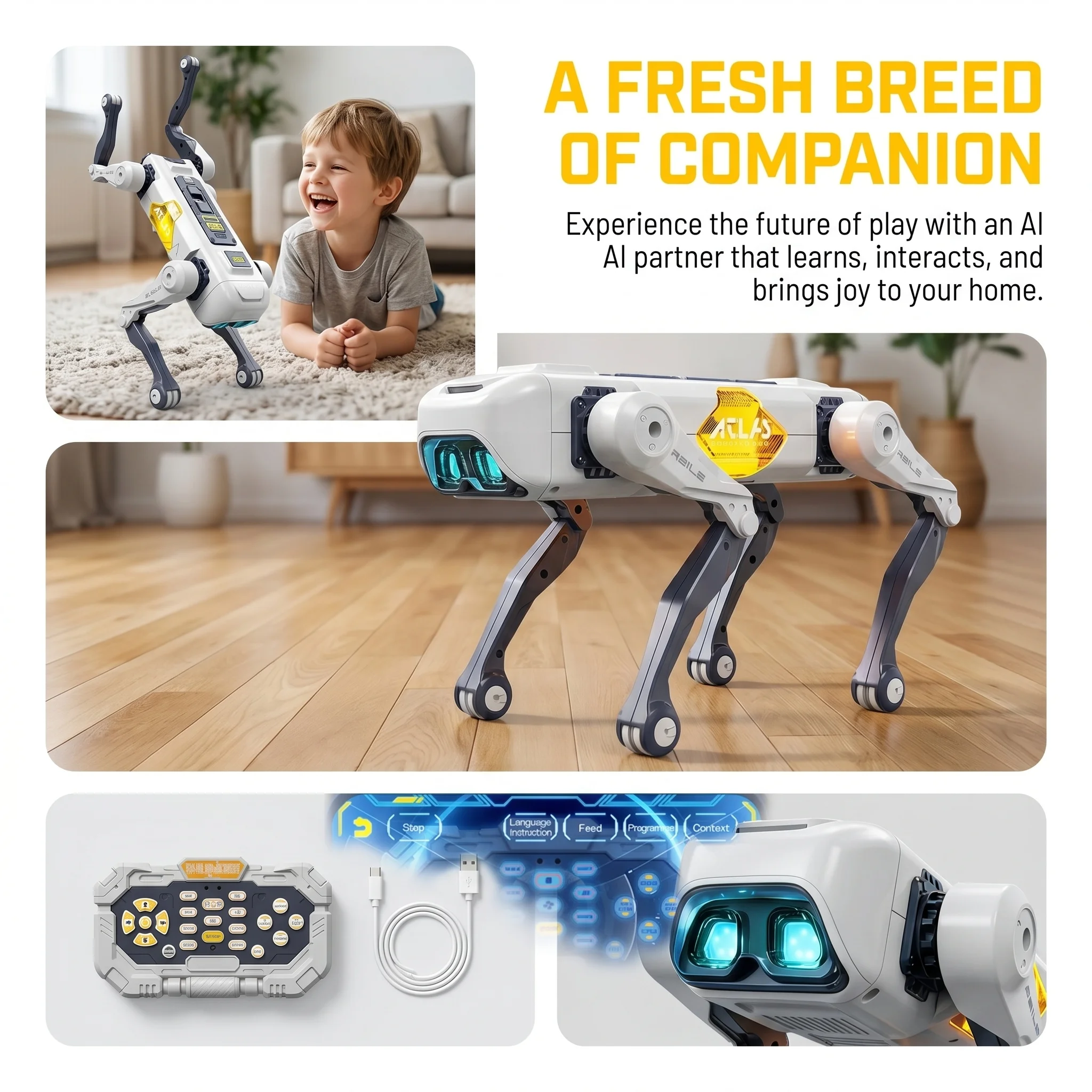 AI Smart Robot Dog, Voice & AP - Kids Home Education ulasan dan harga